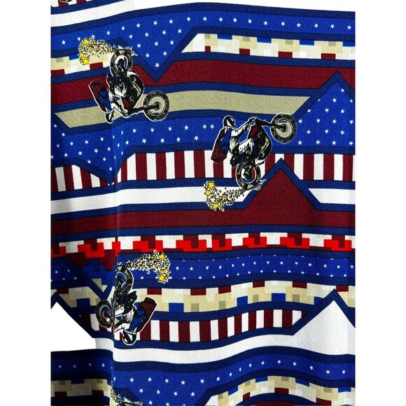 LulaRoe Carly Women's Patriotic Motorcycle Dress - Picture 3 of 7